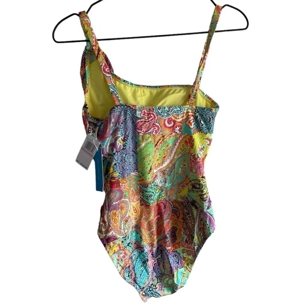 Bleu‎ Rod Beattie One Shoulder Boho Paradise Swimsuit 6